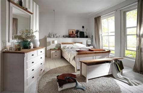 Schlafzimmer Komplett Mit Bett X Kiefer Wei Landhausstil Casa