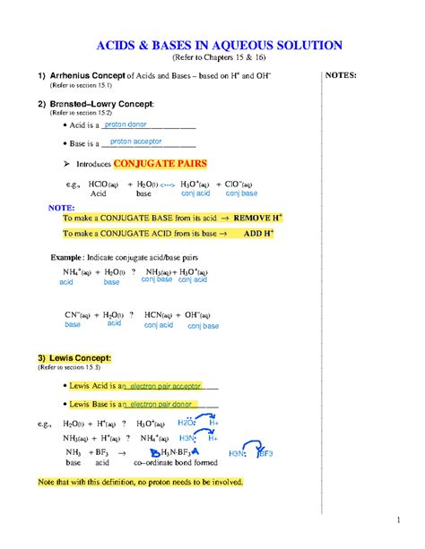 Acids Bases In Aqueous Solutions ACIDS BASES IN AQUEOUS SOLUTION