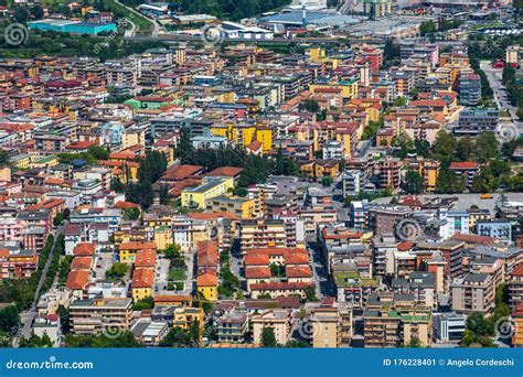 Aerial View of Cassino in Italy. Panorama and Landscape Editorial Photo ...