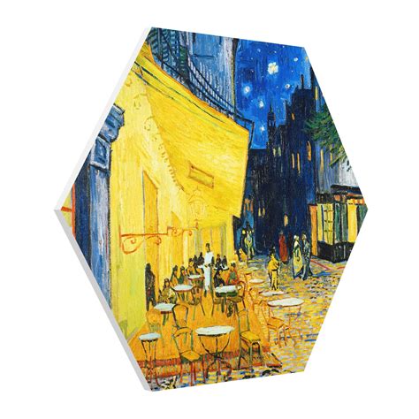 Vincent van Gogh Café Terrasse in Arles Hexagon Bild auf Forex