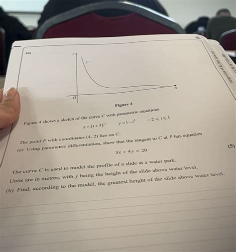 10 Figure 4 Figure 4 Shows A Sketch Of The Curve C With Parametric