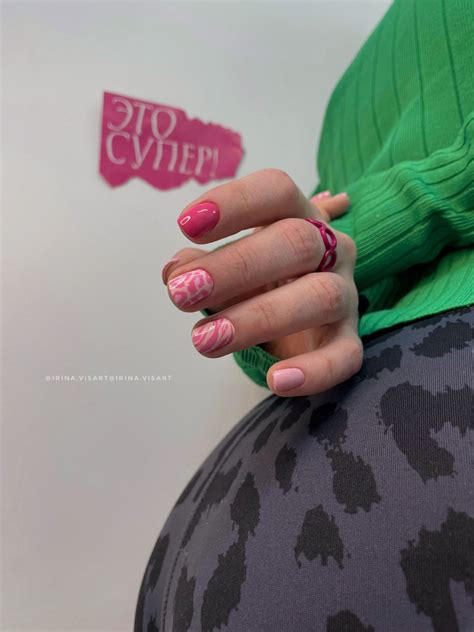Розовый маникюр 2023 в 2024 г | Маникюр, Дизайнерские ногти, Дизай ногтей