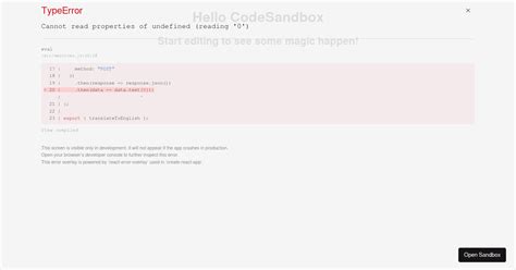 React Challenge Codesandbox