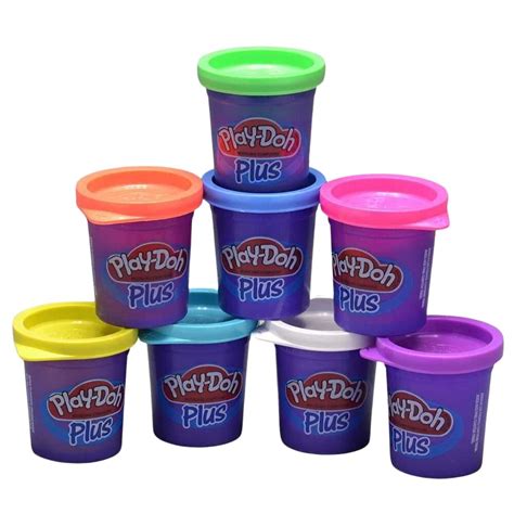 Kit 08 Potes De Massinhas De Para Modelar Cores Exclusivas Play Doh