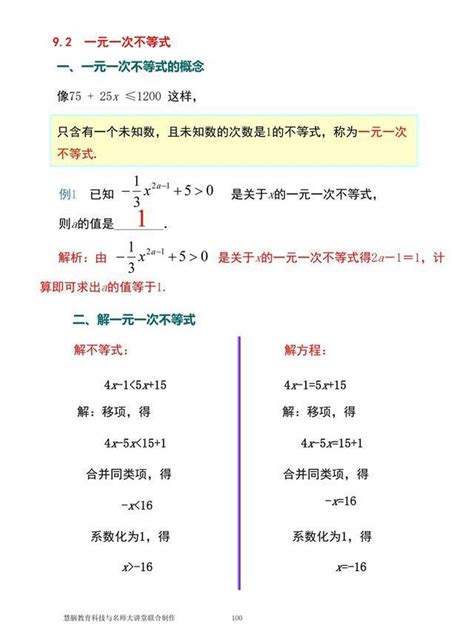 初一数学不等式与不等式组要点解析和思维导图建议收藏 专栏 年级 初中