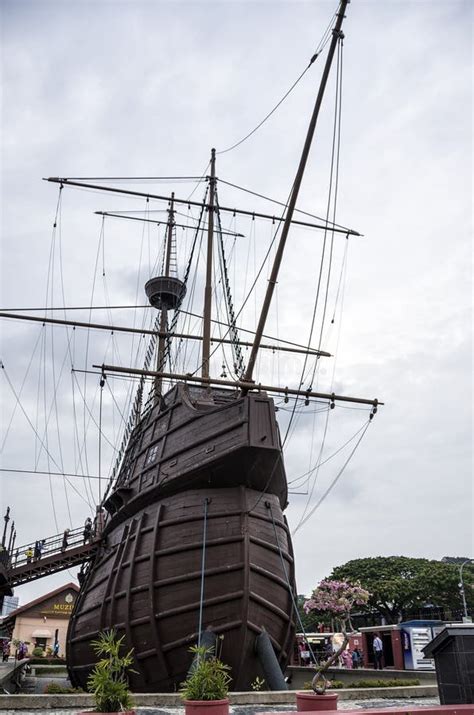 Ship, Malacca Maritime Museum, Melaka, Malaysia Editorial Photography - Image of ropes ...