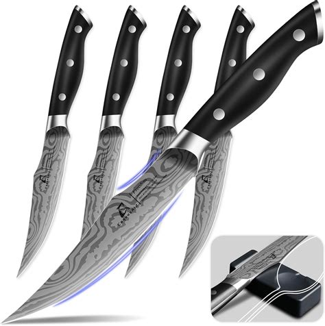 Amazon Coquusaid Steak Knives Set Of Inch Fine Edge Super