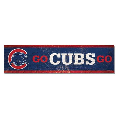 Chicago Cubs Go Cubs Go Wooden Magnet Wrigleyville Sports