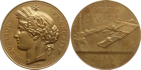 Frankreich 3 Republik Paris Große Bronzemedaille 1889 v Oudiné und