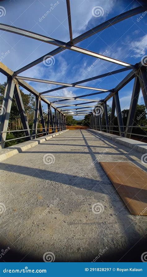 The Truss Bridge Under Construction Stock Image - Image of highway ...