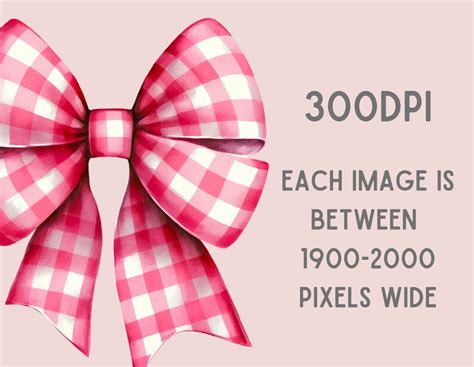 Watercolour Hot Pink Bows Clipart Bright Pink Satin Bow PNG Etsy