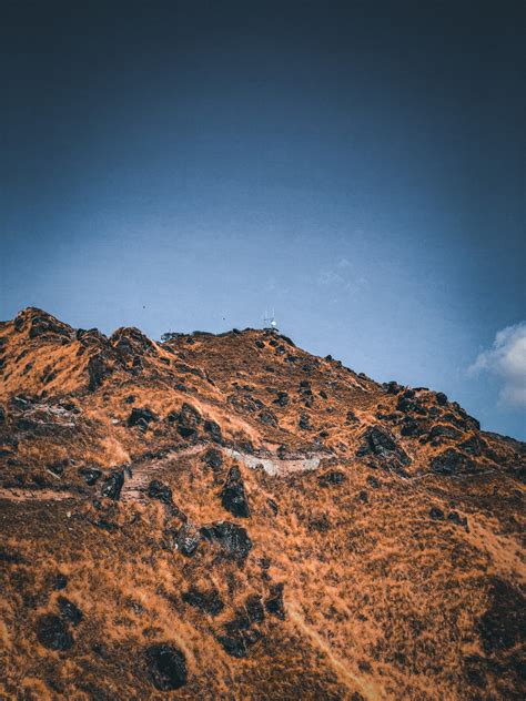 Gambar Coklat Langit Pemandangan Alam Dataran Tinggi Gunung