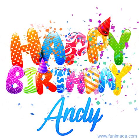 Happy Birthday Andy - Creative Personalized GIF With Name | Funimada.com