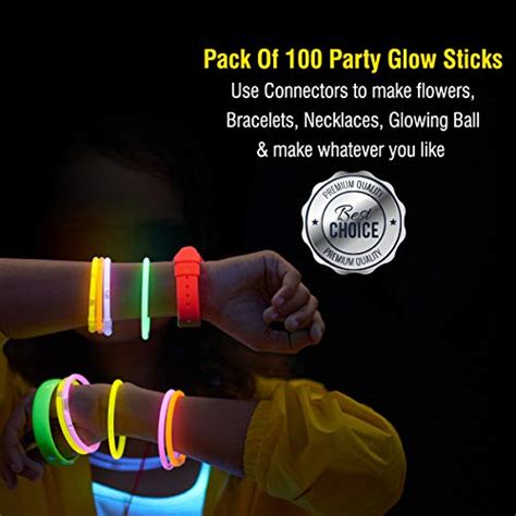 Glow Sticks 100 Bulk For Halloween Glow In The Dark Party Supplies 12