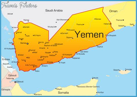 Yemen Metro Map - TravelsFinders.Com