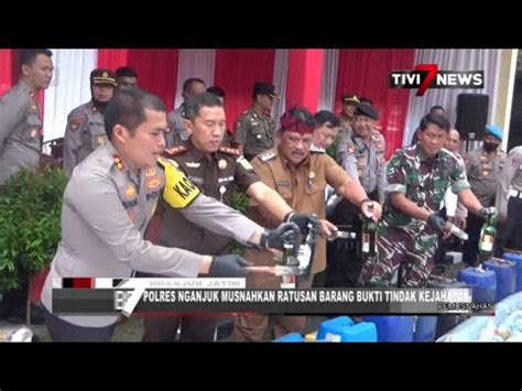 Jaga Kondusifitas Jelang Ramadhan Polres Nganjuk Musnahakan Ribuan