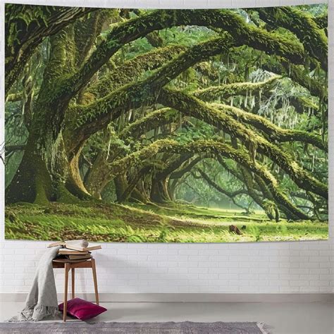 Nawypu Enchanted Jungle Forest Tapestries Wall Hanging Fairy Tale