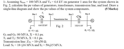 Solved Figure Shows Single Line Diagram Of A Power