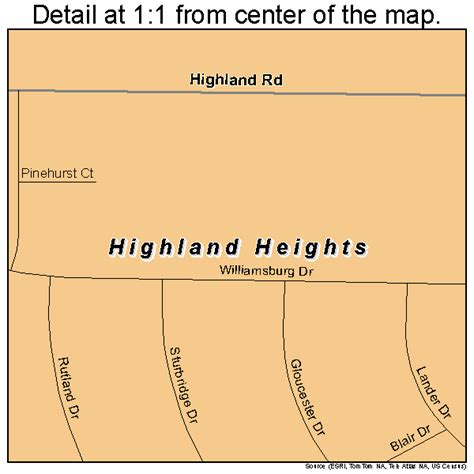 Highland Heights Ohio Street Map 3935252