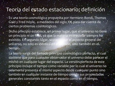 Teoría del estado estacionario del universo PPT