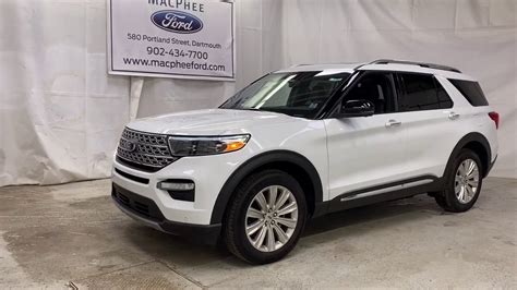 White 2020 Ford Explorer LIMITED Review MacPhee Ford YouTube