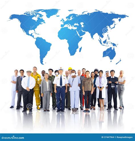 Group Of World People In Variety Occupation Stock Photo Image Of