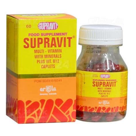 SUPRAVIT MULTIVITAMIN 60 KAPLET SUPLEMEN MAKANAN Lazada Indonesia