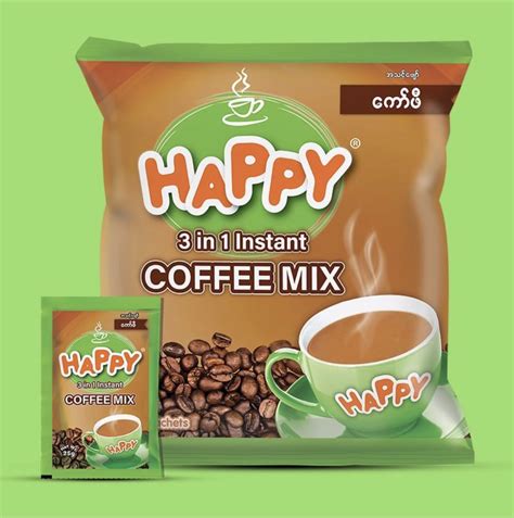 Happy Coffee Mix 30 Sachets Shwe Phar Si Asian Food