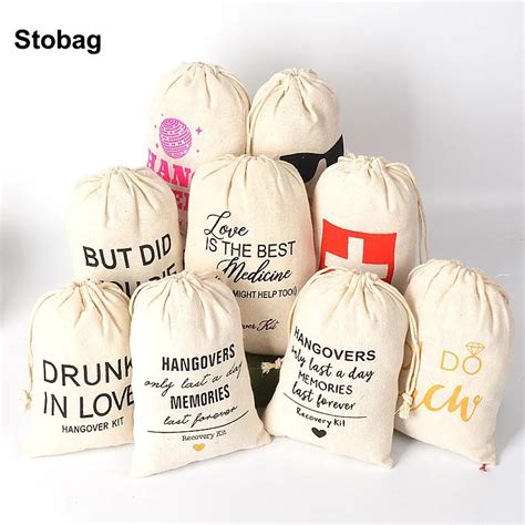 Stobag Pcs Wholesale Hangover Drawstring Bags Cotton Bundle Pocket