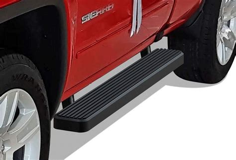 Aps Iboard Running Boards 5 Inch Matte Black Custom Fit 1999 2016 Chevy Silverado Gmc Sierra