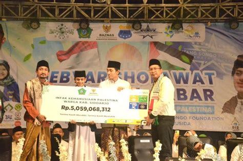 Bupati Sidoarjo Gus Muhdlor Gelar Sholawat Dan Galang Bantuan Untuk