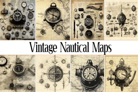 Vintage Nautical Maps Graphic by Wow Art · Creative Fabrica