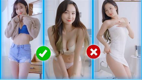K 세로룩북 Ai 실사 룩북 데님룩 미니스커트 언더웨어 룩북 직캠 underwear Lookbook 모델 란제리 직캠 minidress Lingerie Try On