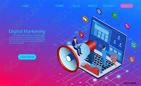 Digital Marketing Concept For Banner And Website Business Analysis