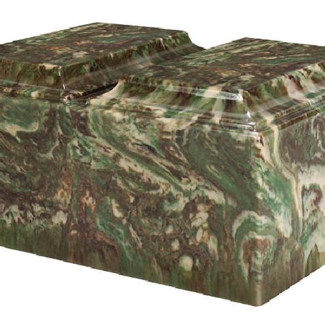 Camo Cultured Marble Companion Cremation Urn For Two