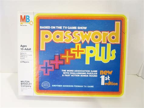 Password Plus Game New 1st Edition Milton Bradley 1978 Miltonbradley Challenging Puzzles