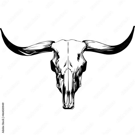 Bull skull for cowboy and Western logos Stock Vector | Adobe Stock