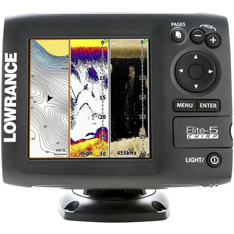 Lowrance Elite Chirp Fishfinder Chartplotter Gold Combo With