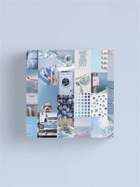 " Y2K blue aesthetic collage " Canvas Print by cloudy-moon | Redbubble