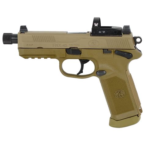 Fn Fnx Tactical Acp Fde Fde Ns Pistol With X Vortex Venom Red