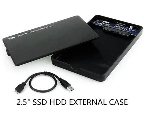 2.5" SSD HDD External Case 2.5inch HDD Box ABS Hard Disk Drive Case USB ...