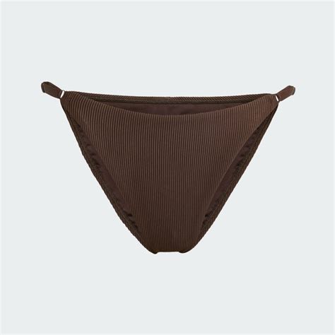 Adidas Sportswear W Iconisea Ribbed Bikini Bottom Aurora Coffee KA6888