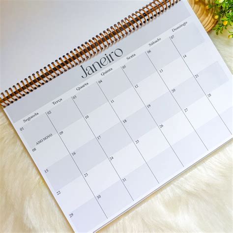 Desk Planner Mensal Datado Elo Produtos Especiais