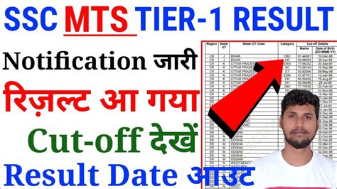 Ssc Mts Tier 1 Result 2023 Out 🥰 Ssc Mts रिजल्ट 2023 🥳 Mts Cutoff Mts