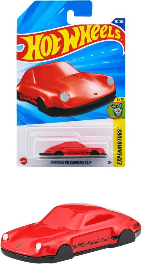 Amazon co jp ホットウィール Hot Wheels ベーシックカー ポルシェ 911 カレラ クリップ 乗り物おもちゃ ミニカー 3歳から レッド JFN45 おもちゃ