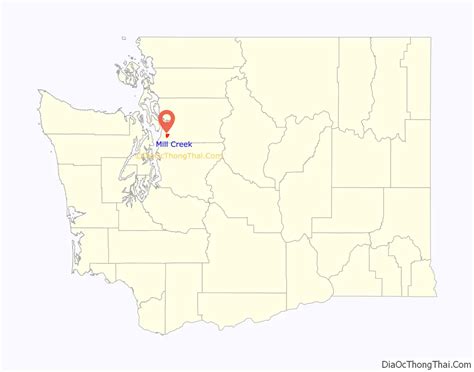 Map of Mill Creek city, Washington - Thong Thai Real