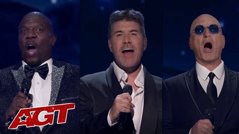 Epic Simon Cowell Sings Duet With Howie Mandel And Terry Crews On