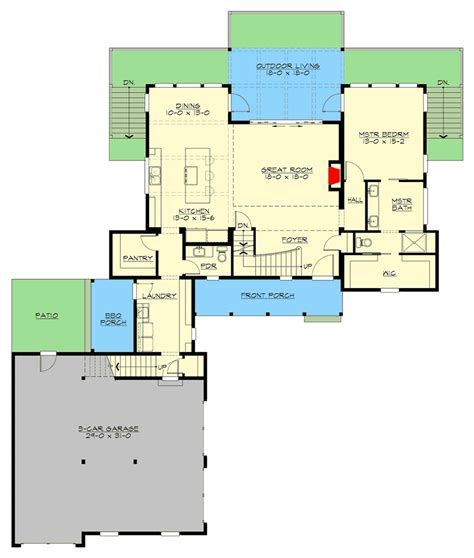 Striking 4 Bed Farmhouse Plan With Walk Out Basement 23771jd