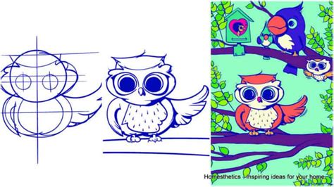 Learn How To Draw An Owl - Step By Step Tutorial