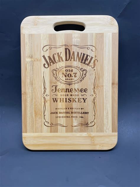 Laser Engraved Cutting Board Jack Daniels Logo Etsy